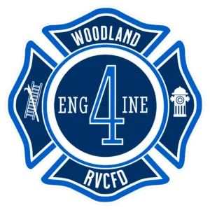 Woodland Engine Company No. 4 emblem